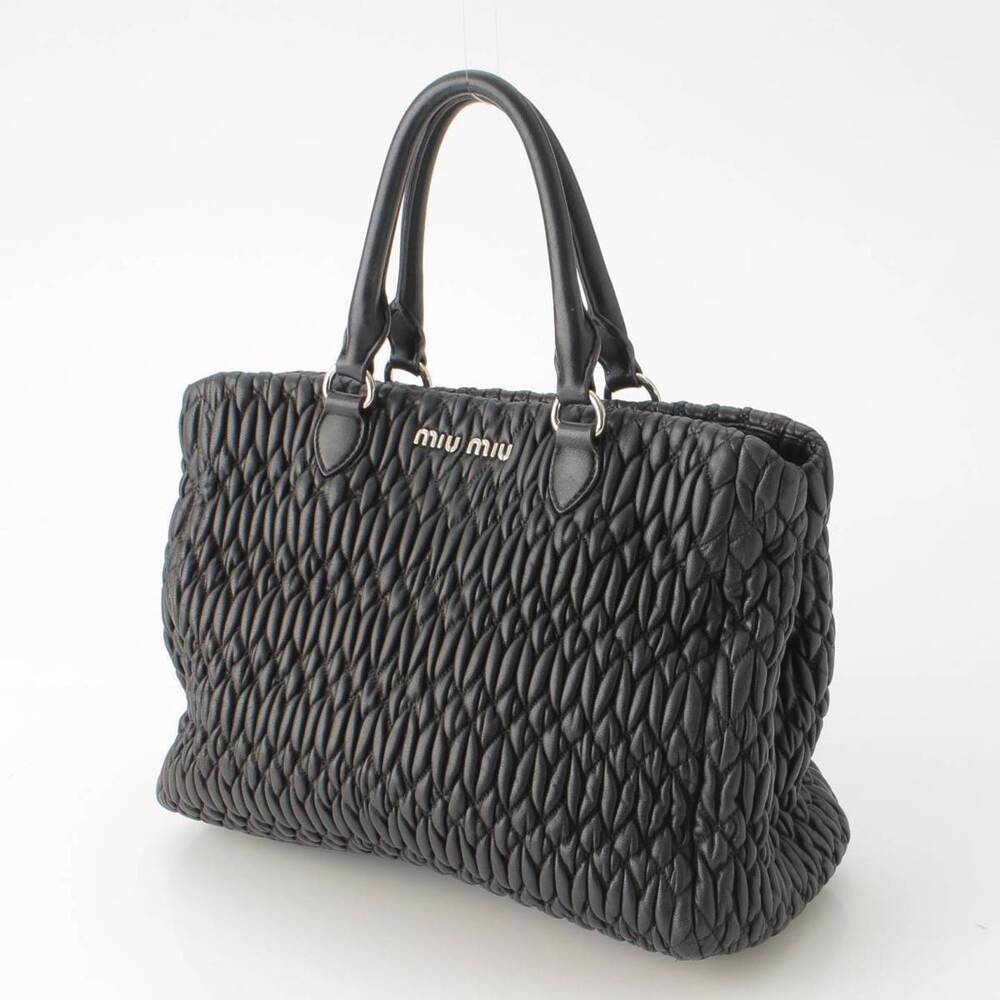 Miu Miu Handbag Nappa Leather Crystal Black